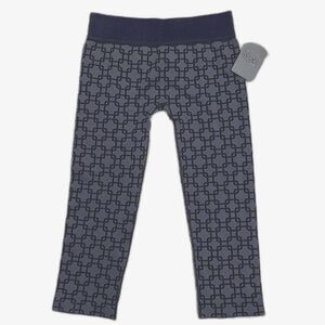 NUX Active Black Gray Geometric Light Compression Cropped Leggings Pants Sz Lg